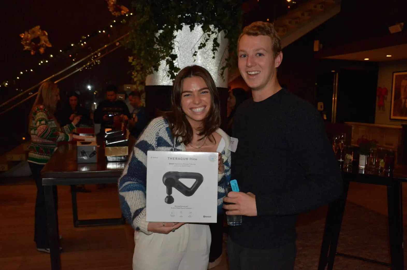 Company holiday party raffle winner