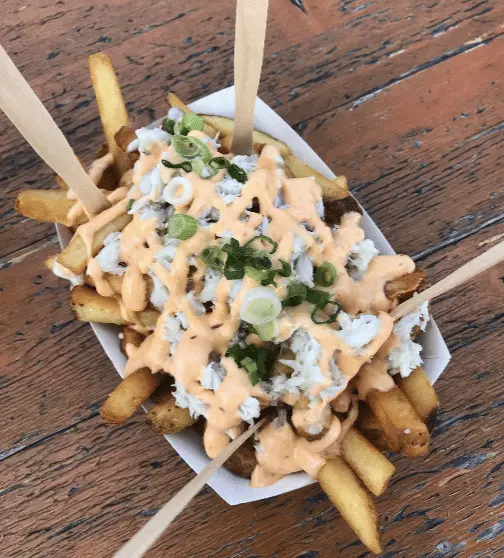 Angry Archies poutine food truck catering.