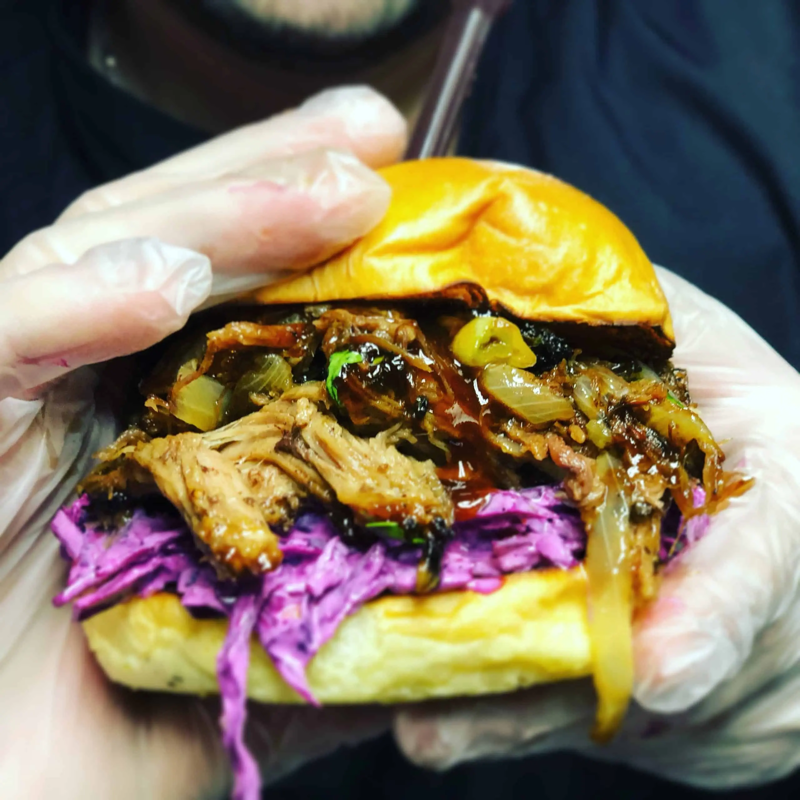 Pulled BBQ Brisket Sandwich