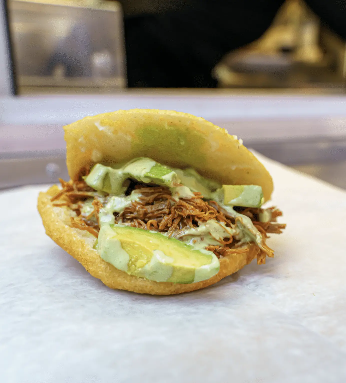 Beef and Avocado Arepa