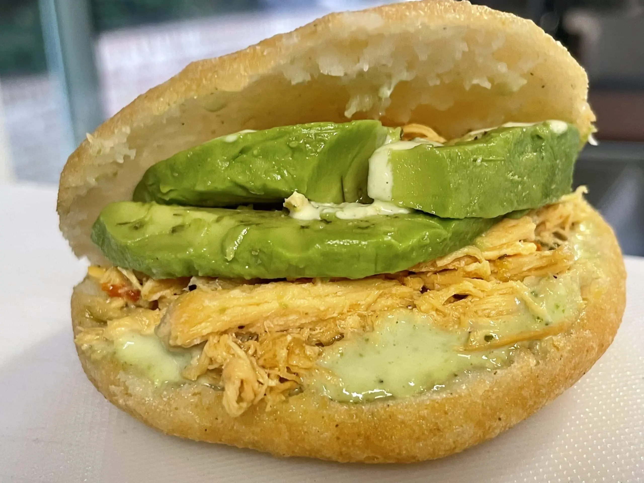 Shredded Chicken & Avocado Arepa