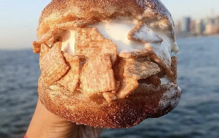 French toast donut sandwich