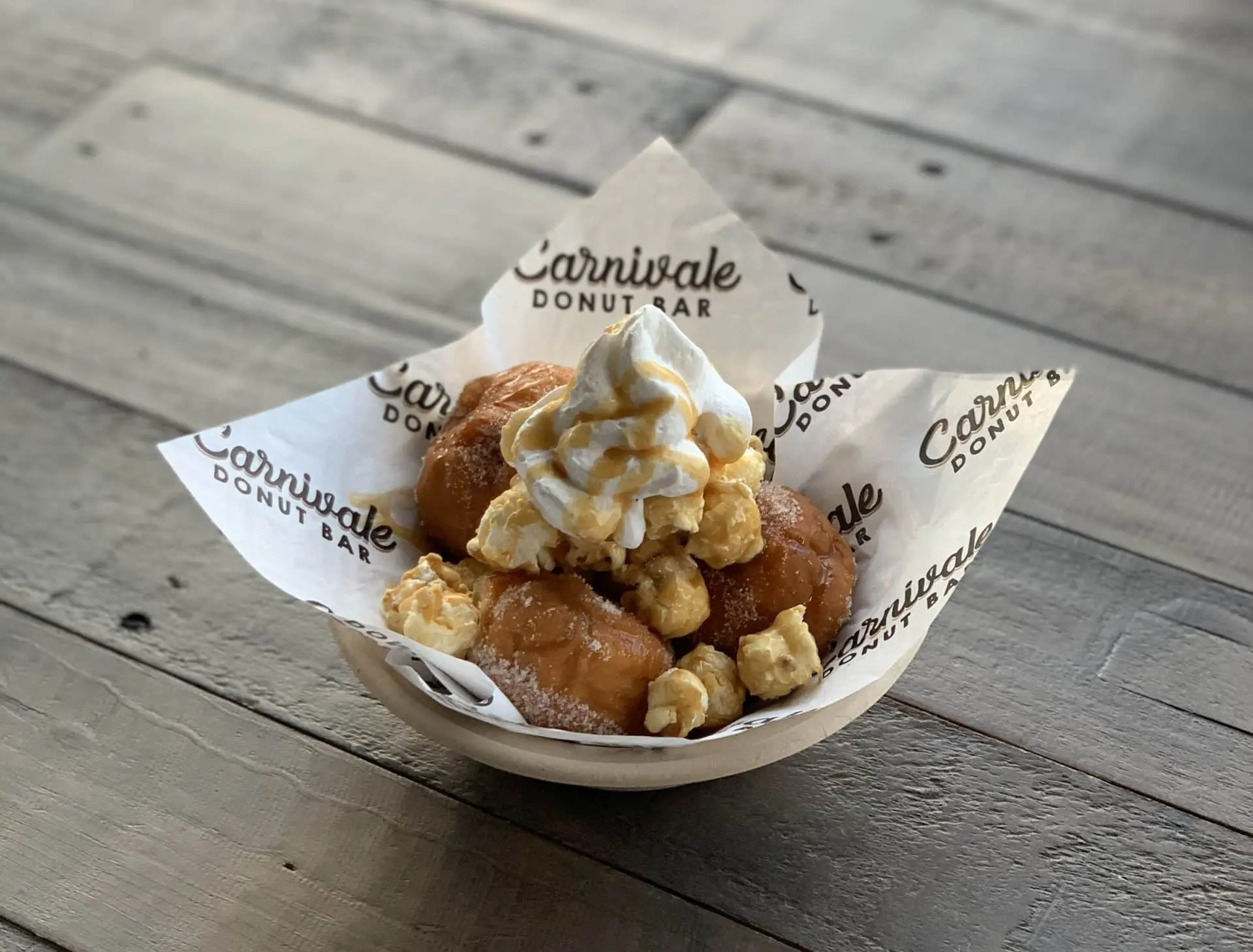 Salted caramel mini donuts